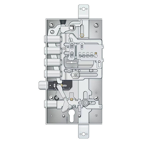 Механизм замка POTENT 7070 двухсистемный (BS63*85мм) 5 ключей - Фото №6