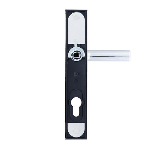 Ручки на планке с протектором ROSTEX R1 R 90мм (38-55мм) фиксированная-нажимная хром полированный - Фото №3