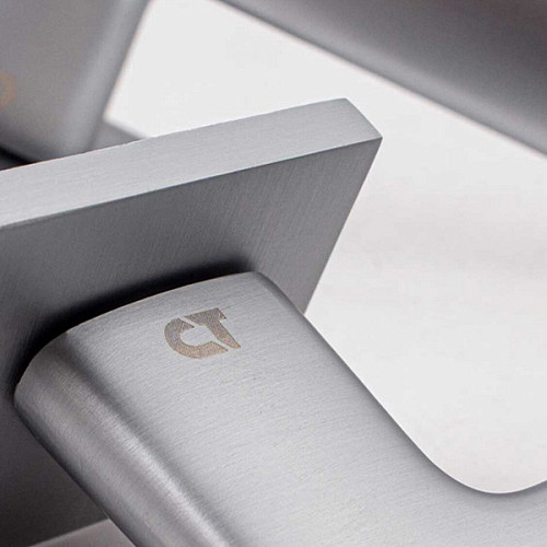 Ручки на розеті COMIT Flagman матовий хром брашований - Фото №5