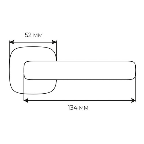 Ручки на розеті COMIT Novelty A тонка розета брашований матовий хром - Фото №3