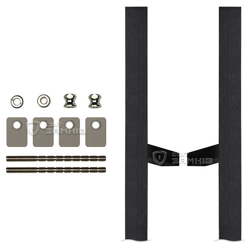 Ручки скоби MEDOS PR Lisbon 1500/1000.45 (комплект) труба 40*20 чорні - Фото №6