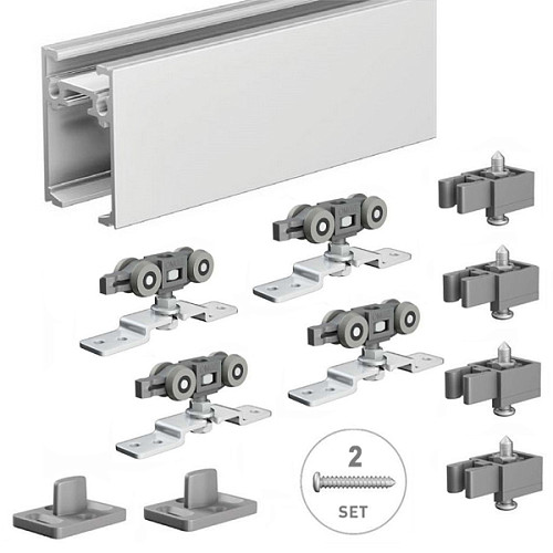 Раздвижная система OMGE Alutech 1400 длина 4 м на 2 полотна весом до 80 кг - Фото №6