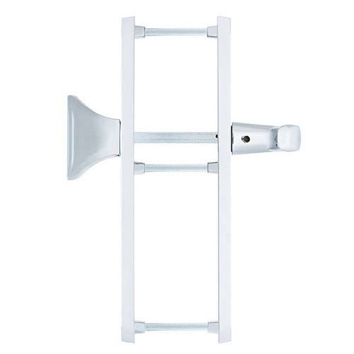 Ручки на планке ROSTEX Profile Pro Z 92мм (57-62мм) фиксированная-нажимная хром полированный - Фото №4