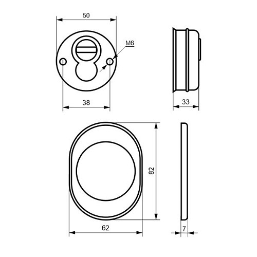 Протектор AZZI FAUSTO F23 Topsecure 25 мм 85х70 матовый хром - Фото №5