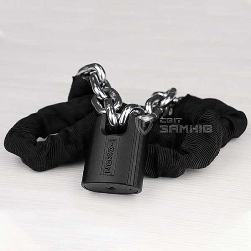 Замок для велосипеда TOKOZ Moto Pluto 50 Black з ланцюгом 200см 3 ключа - Фото №6