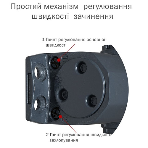 Доводчик RYOBI DS-1554 STD с фиксацией до 80кг Серый Антрацит - Фото №6