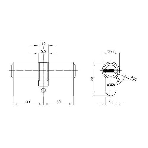 Циліндр WILKA 3600 Carat S3 90 (30*60) нікель - Фото №6