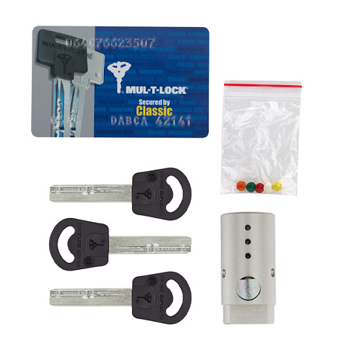 Мебельный замок MUL-T-LOCK T-Handle Classic никель сатин - Фото №4