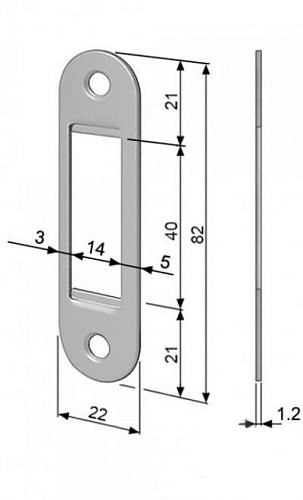 Ответная планка AGB Polaris EASY-FIX черная - Фото №2