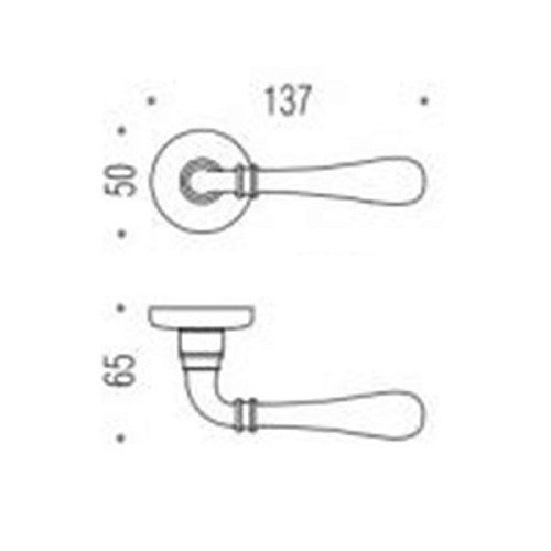 Ручки на розеті COLOMBO Ida ID31 (CD69BZGG-CD63GB) антична бронза - Фото №3