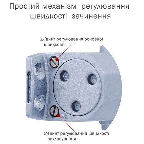 Дотягувач RYOBI DS-1554 STD HO з фіксацією до 80кг Сірий - Фото №6