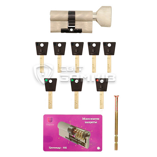 Циліндр SHERLOCK HK ABC 110T (55*55T) нікель сатин - Фото №5