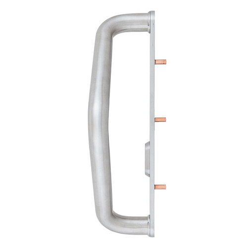 Ручка скоба ROSTEX V 390 фіксована-нажимна 85 (комплект) нержавіюча сталь матова - Фото №4