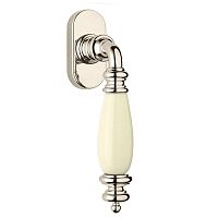 Ручка віконна FADEX Siena DK N02 нікель матовий/бежева кераміка