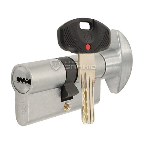 Цилиндр SECUREMME K2 100T (50*50T) матовый хром - Фото №1