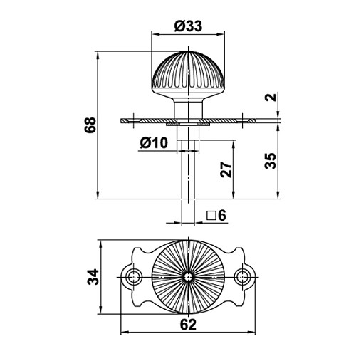 Вороток AMIG мод.11Р WC (половинка) черная - Фото №2
