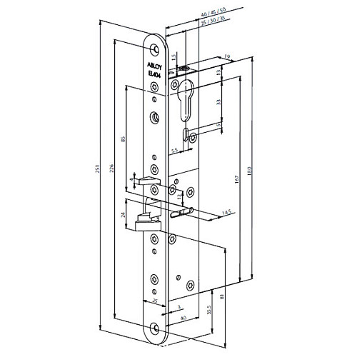 Електромеханічний замок ABLOY EL 404 (BS25/30/35мм) - Фото №8