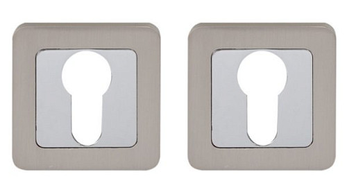 Накладки на сердцевину COMIT Moderno хром / мататовий сатин никель - Фото №2