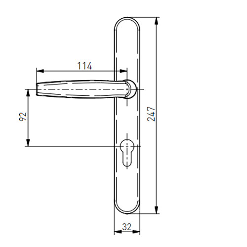 Ручки на планке MEDOS Victory 92/32 овальная планка 9016 белый - Фото №3