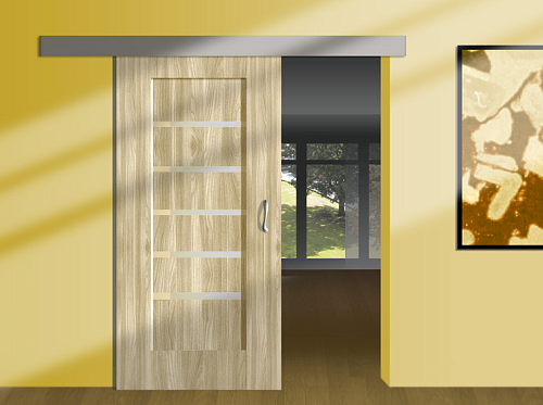 Розсувна система VALCOMP Herkules HS120 довжина 2 м на 1 полотно вагою до 120 кг - Фото №14