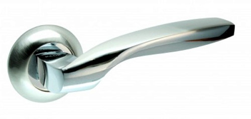 Ручки на розеті KEDR R10.045-AL сатин/хром - Фото №2