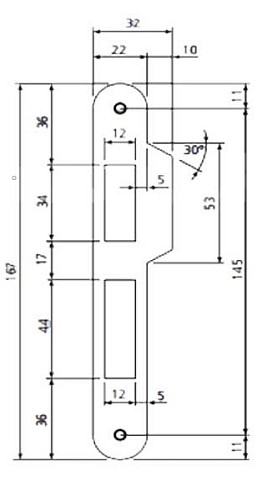 Зворотня планка AGB Centro з відбійником бронза - Фото №2