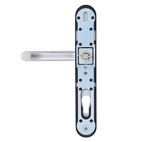 Ручка скоба ROSTEX V 390 фіксована-нажимна 85 (комплект) нержавіюча сталь матова - Фото №3