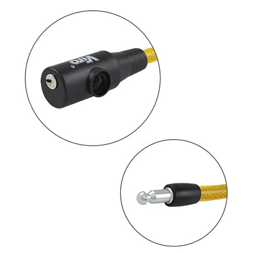 Велосипедный замок VIRO Moto Elba с тросом 45см 2 ключа - Фото №2