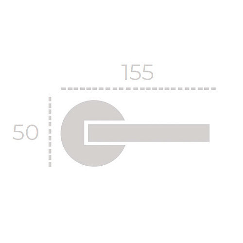 Ручки на розеті FADEX Denver 424V C01 хром полірований - Фото №3