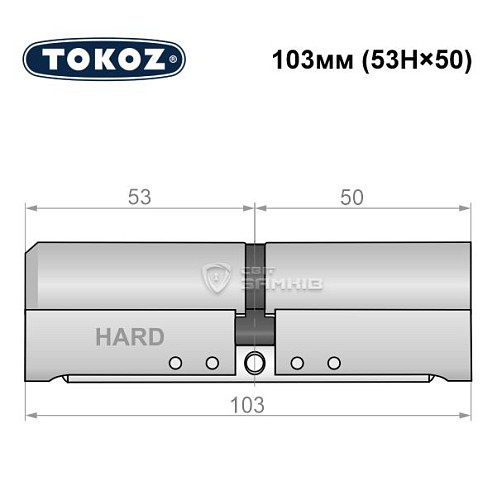 Цилиндр TOKOZ Pro400 103 (53H*50) (H - закаленная сторона) никель матовый - Фото №8
