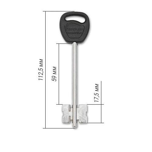 Механізм замка ГАРДІАН 50.01 (BS67,5мм) довгий ключ (н) - Фото №4