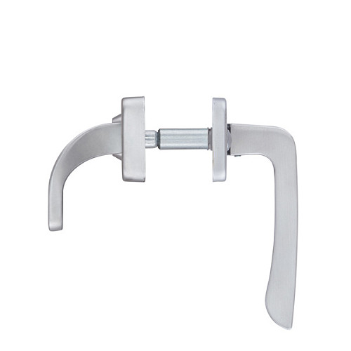 Ручки на планке с протектором ROSTEX Astra R 90мм (38-55мм) фиксированная-нажимная нерж. сталь матовая - Фото №4