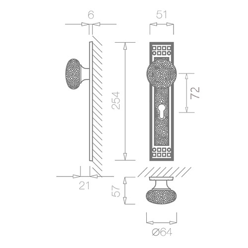Ручки на планке TUPAI Kuba 2285-72 золото полированное - Фото №2