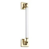 Ручка скоба OZEN Vera AP204.25-90° X:250mm белый/латунь (половинка)