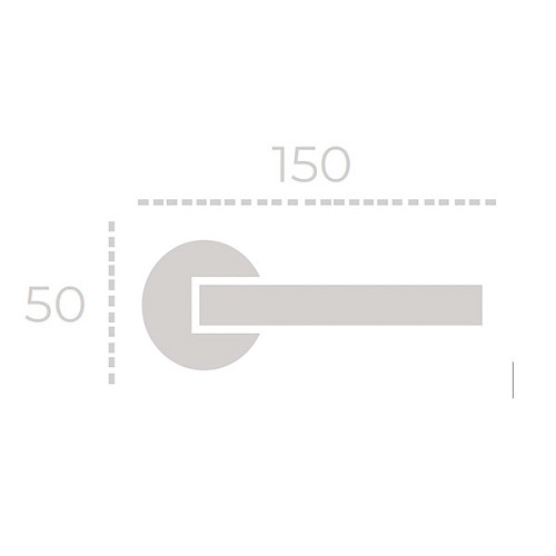 Ручки на розеті FORME Elle 236A N52 чорний матовий - Фото №3