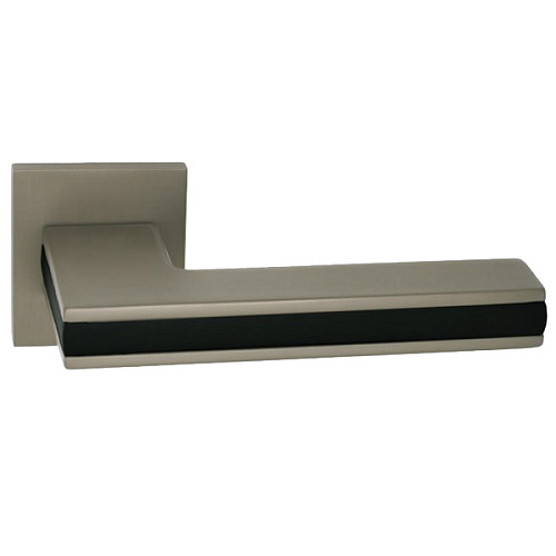 Ручки на розетте GENRICH R77.220 MBP/MSN черный матовый/никель матовый - Фото №2