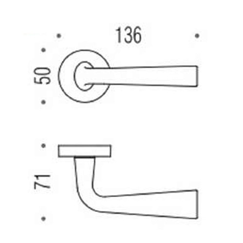 Ручки на розеті COLOMBO Tender MG11 (CD49BZGG-CD43G) матовий хром - Фото №3