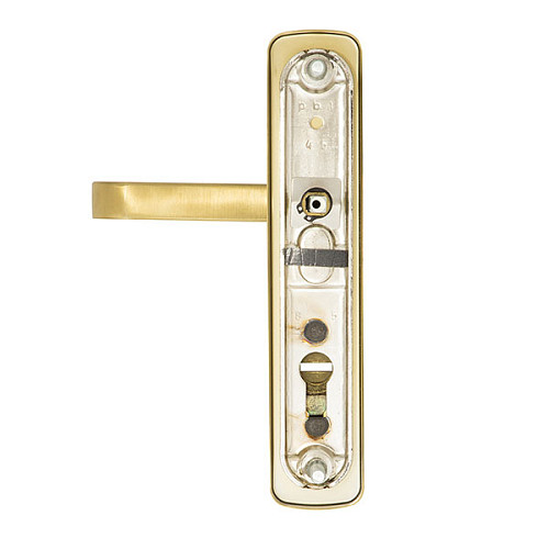 Ручки на планке с протектором ROSTEX Astra R 90мм (38-55мм) нержавеющая сталь матовая титан PVD - Фото №3