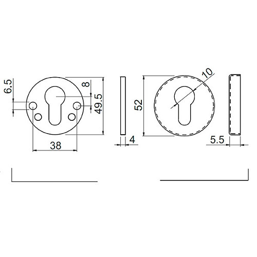 Протектор DISEC SFERIK BDS16 25 мм + накладка DISEC КТ038 бронза PVD - Фото №8