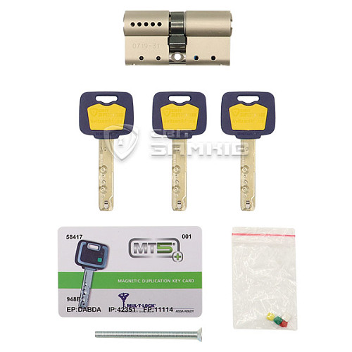 Циліндр MUL-T-LOCK MTL800/MT5+ MOD 90 (45*45) (модульний) нікель сатин - Фото №4