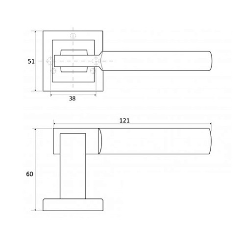 Ручки на розеті APECS Windrose Brisa H-18038-A AN античний - Фото №2