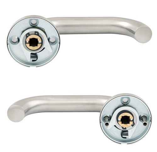 Ручки на розетте ROSTEX Albacete ES52 нержавеющая сталь матовая - Фото №3