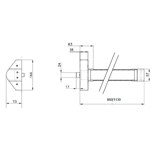 Антипаніка накладна TESA QUICK1S для евакуаційного виходу  black red чорно-червоний - Фото №11