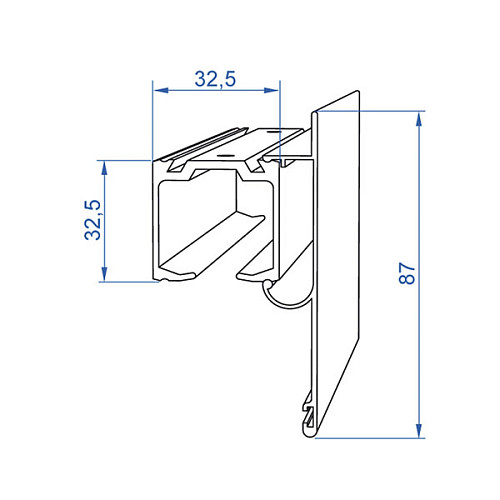 Розсувна система VALCOMP Herkules HS60 довжина 3 м на 2 полотна вагою до 60 кг - Фото №16