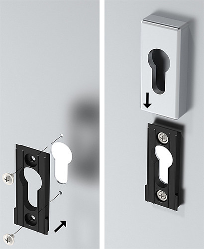 Накладки на сердцевину WALA (комплект) с надвижкой (прямоугольные) inox нержавеющая сталь - Фото №3