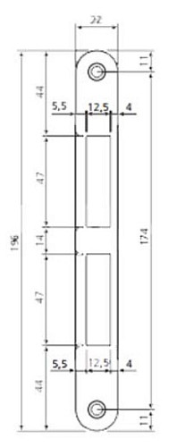 Ответная планка AGB Centro Focus античная бронза - Фото №2