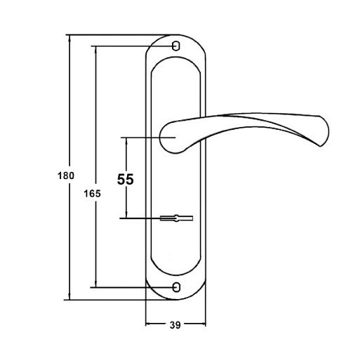 Ручки на планке KEDR 008 55 мм коричневый - Фото №3