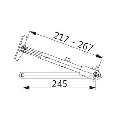 Дотягувач GU ОТS 536 STD HO з фіксацією до 150кг Білий - Фото №3
