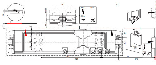 Дотягувач ABLOY DC247 RP BC EN5-7 без тяги до 160кг FIRE Сірий - Фото №11