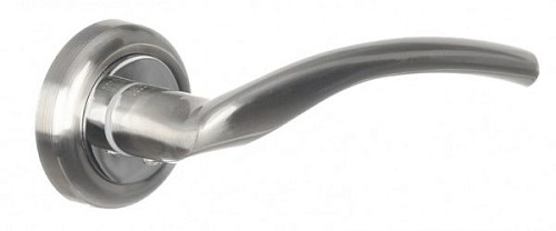 Ручки на розеті MVM/Solo A-2005 (T8a-E5a) SN/CP матовий нікель/полірований хром - Фото №3